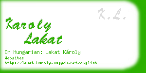 karoly lakat business card